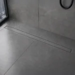 3x36 Tile Insert Floor Waste – SS 304, 1.5mm (Black / Steel) - FD-07